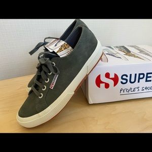 Classic Superga in Charcoal Gray Suede